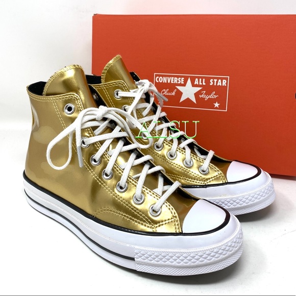 Converse Chuck 70 High Gold Women’s Sneakers - Picture 5 of 7